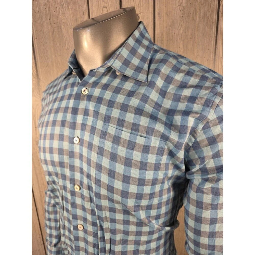 Calder Carmel Shirt Limited Edition 1/150 Mens Large Blue Check Long Sleeve